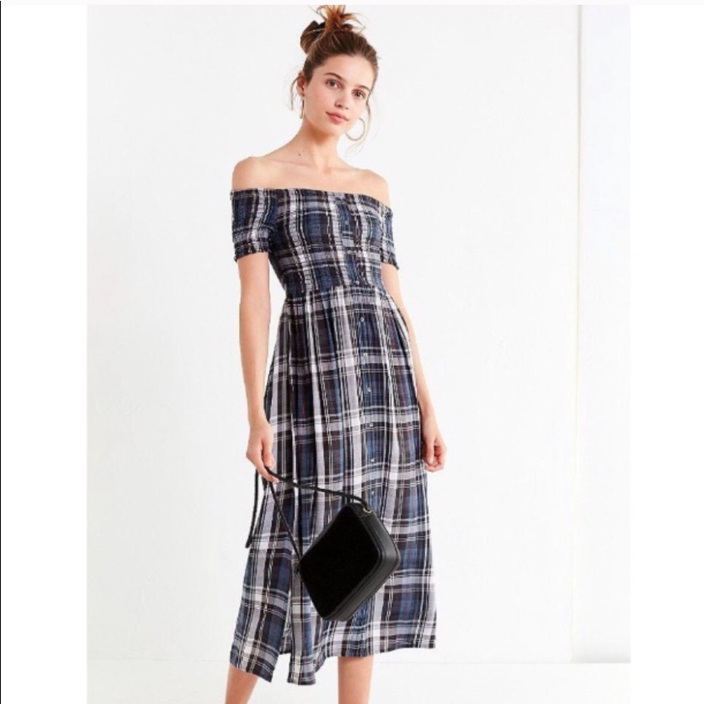 NWT Urban Outfitters UO Monica Smocked Midi Dress